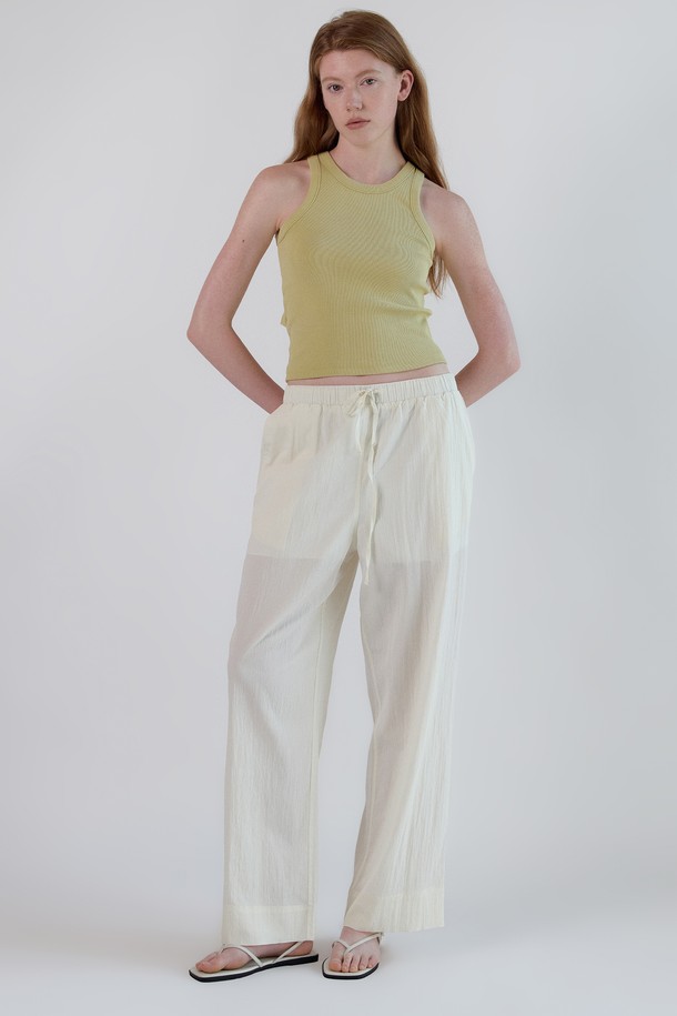 NEBELEVERYWEAR - 롱/미디팬츠 - Wrinkle Banding Pants (3 Color)