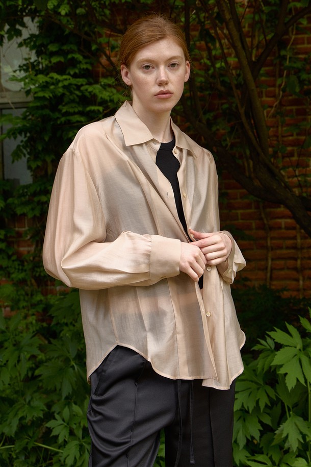 NEBELEVERYWEAR - 셔츠 - Tencel soft shirt_Beige