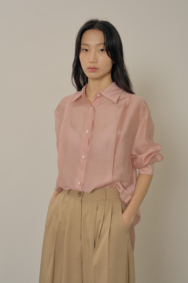 NEBELEVERYWEAR - 셔츠 - Tencel soft shirt_pink