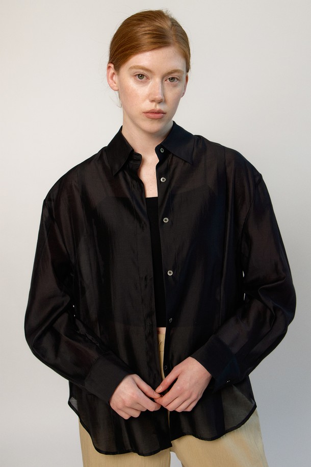 NEBELEVERYWEAR - 셔츠 - Tencel soft shirt_Black