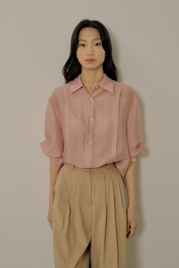 NEBELEVERYWEAR - 셔츠 - Tencel soft shirt_pink