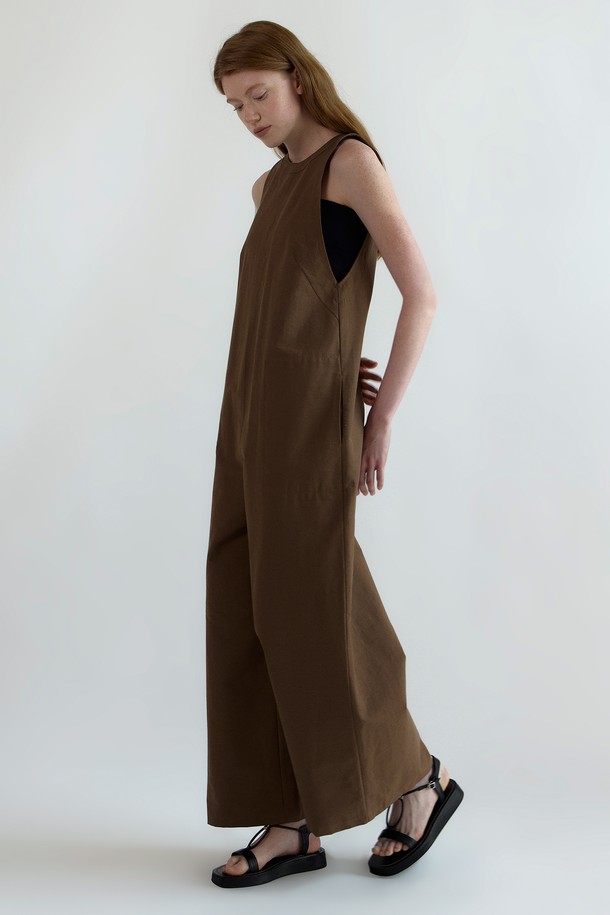 NEBELEVERYWEAR - 점프수트 - Halterneck Jumpsuit_Brown