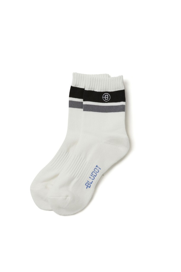 BLUDOT - 양말 - [BLUDOT] DASH B MODERN SOCKS_WH