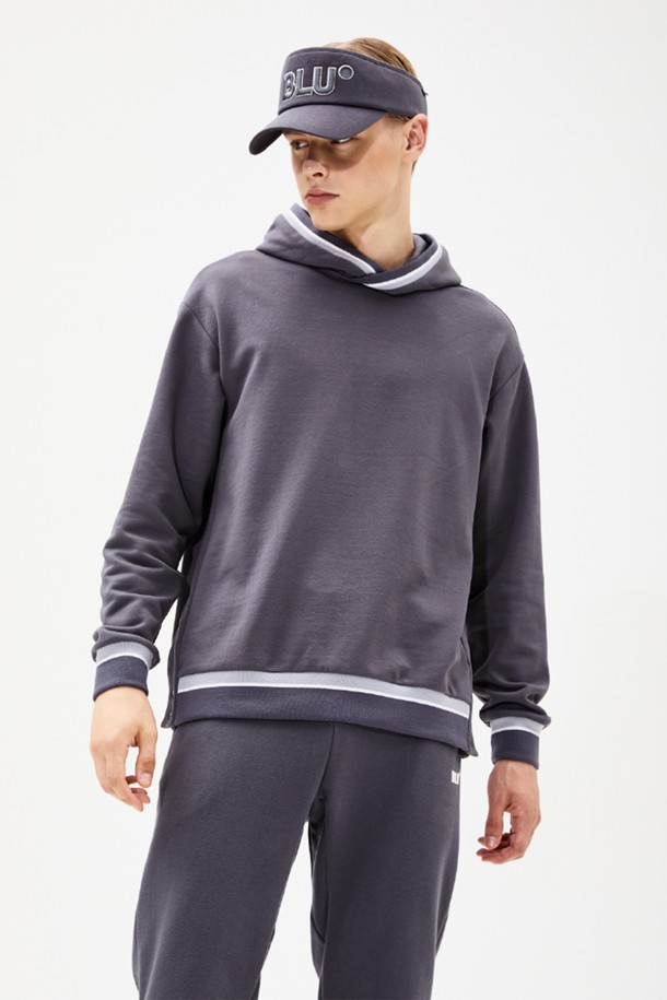 BLUDOT - 긴팔티셔츠 - [BLUDOT] TERRY HOODIE_GY (MEN)