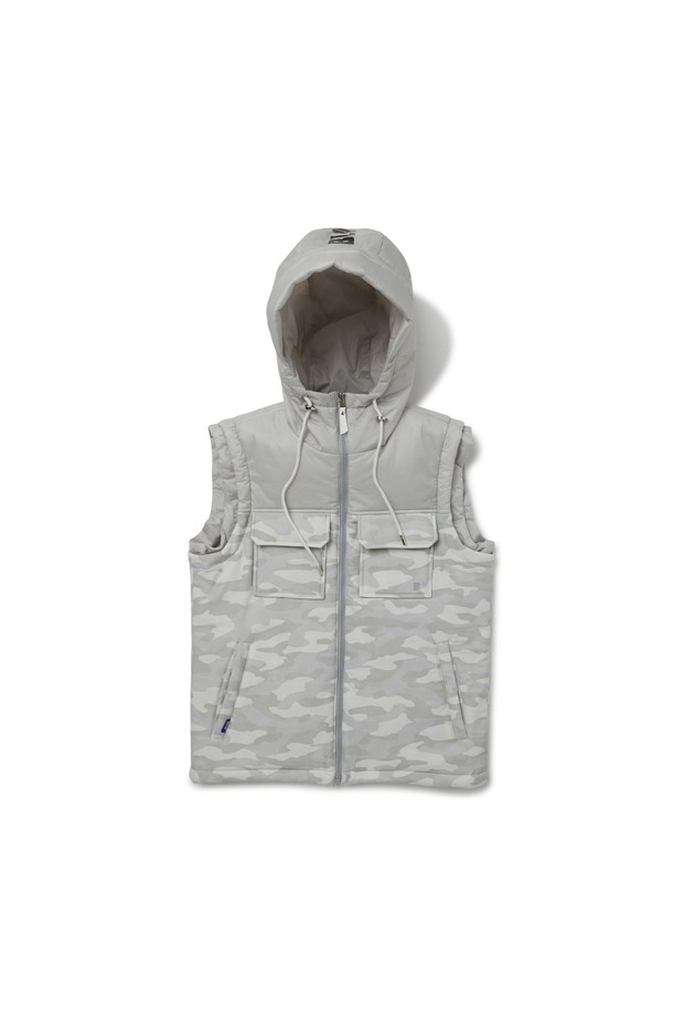 BLUDOT - 베스트 - [BLUDOT] CAMO JERSEY PADDING VEST_GY