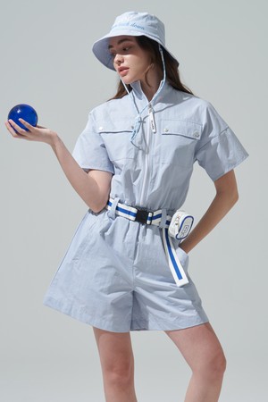 [BLUDOT] 포켓 포인트 우븐 점프수트