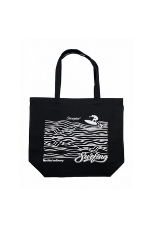 서핑 그래픽 캔버스 에코백 라지