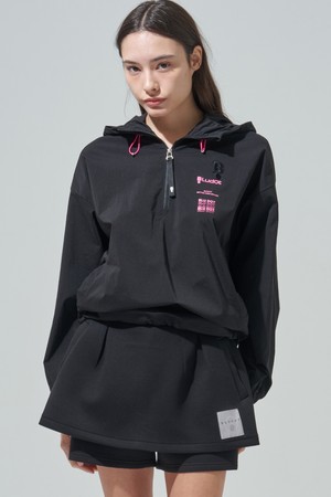 [BLUDOT] 하프집업 후드 아노락_BLACK-a