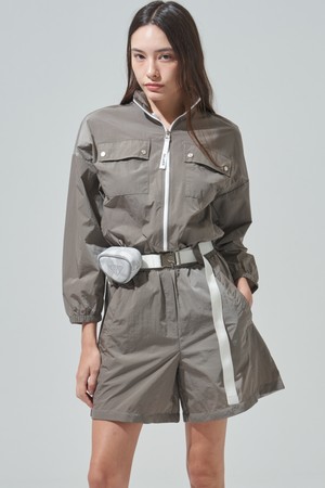 [BLUDOT] 스포티 긴팔 점프수트_BROWN-a