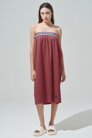 [BLUDOT] 테이프 포인트 샤워 랩가운_RO_RED-a