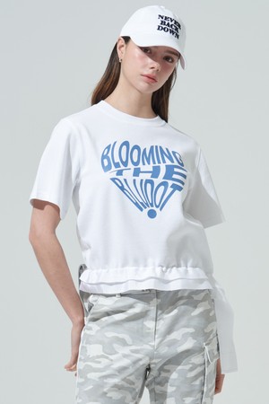 [BLUDOT] 하트 그래픽 테이프 포인트 티셔츠_WHITE-a