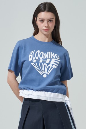 [BLUDOT] 하트 그래픽 테이프 포인트 티셔츠