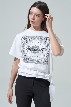 [BLUDOT] 반다나 그래픽 테이프 포인트 티셔츠