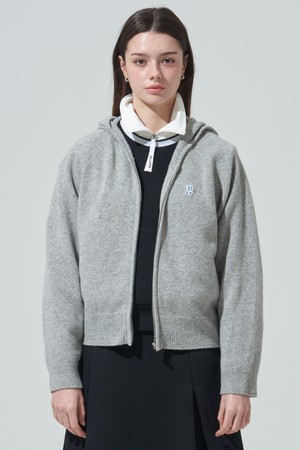 [BLUDOT] 울 홀가먼트 후드 풀집업 가디건_MG