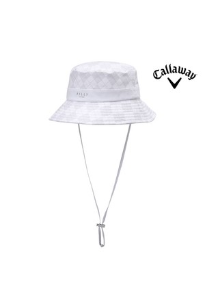 캘러웨이 우먼스 필리 아가일 버킷햇 여성용 골프모자 화이트_WHITE-a