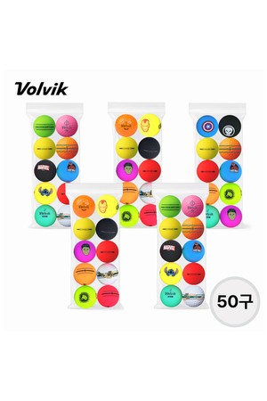볼빅 X-OUT 프리미엄 비비드 3피스 골프공 혼합 컬러 50구_NOCOLOR-a