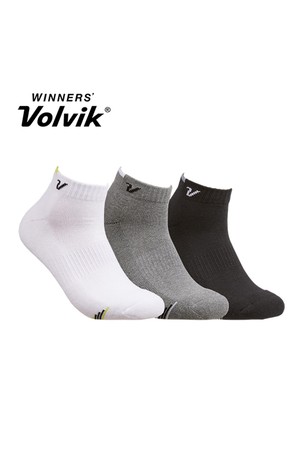 볼빅 남성용 V 로고 단목 골프 양말_BLACK-a