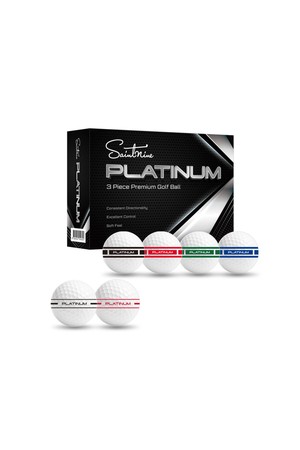 세인트나인 플래티넘 3피스 고반발 저압축 골프공 12구_RED-a