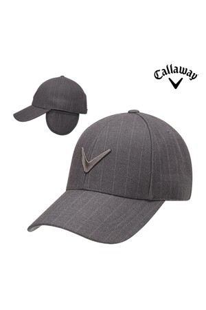 캘러웨이 쉐브 이어워머 방한 볼캡 겨울 골프모자 그레이_GREY-a