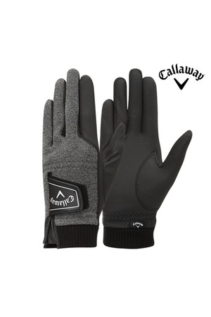 캘러웨이 2025 윈터 옵티 히트 남성용 양손 방한 합피장갑 그레이_GREY-a