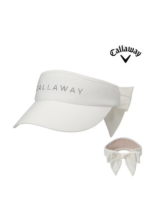 캘러웨이 2026 우먼스 크리스탈 바이저 여성용 골프모자 화이트-a