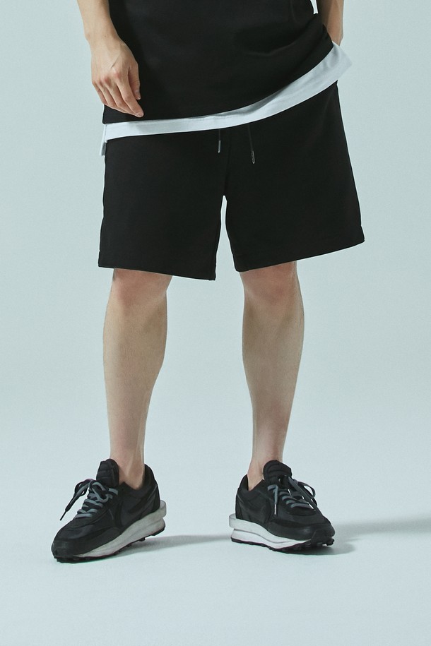 BDDN - 캐주얼팬츠 - [BDDN]Sweat Banding Shorts_Black