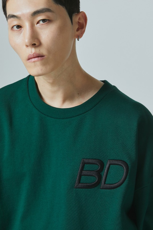 BDDN - 스웨트셔츠 - [BDDN]Loose Lettering Sweatshirt_GREEN