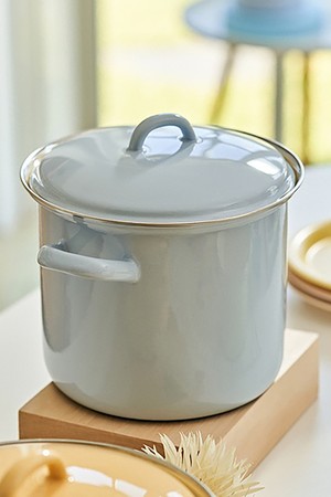 [S급리퍼] 리스 번트 법랑 양수냄비(H) 18cm