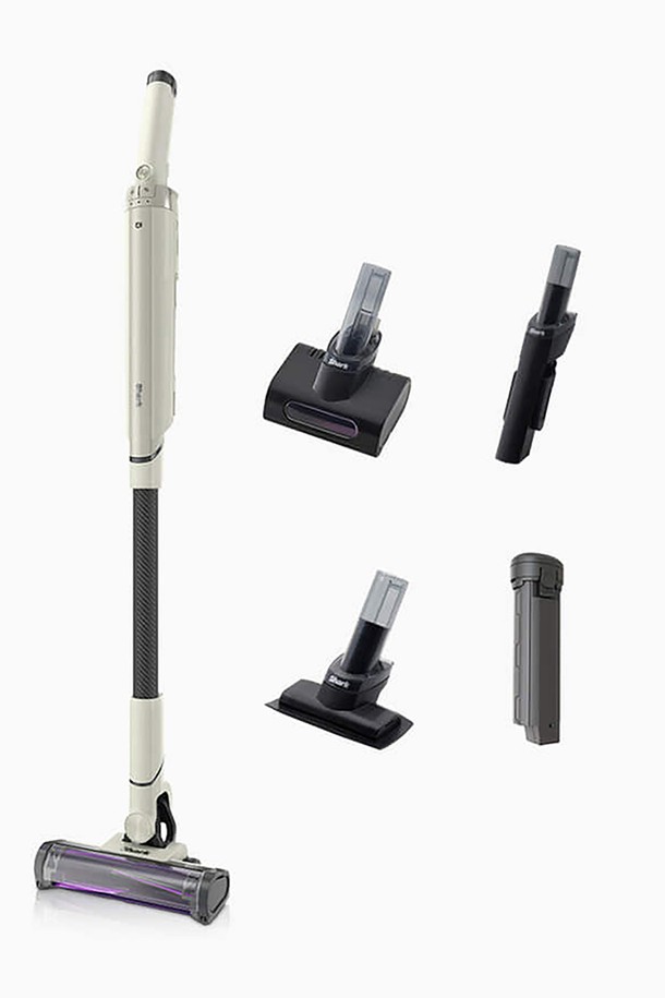 샤크 가벼운 무선청소기 에보 파워 시스템 NEO LC200KRIV는 아이보리 색상으로, 4가지 교체 가능한 헤드와 도크 일체형 거치 기능을 갖춘 무선 청소기입니다. 지능형 센서를 통해 먼지 양과 바닥 종류를 자동으로 인식하며, 부스트, 에코, IQ 모드를 지원하여 효율적인 청소가 가능합니다. 핸디형 0.8kg, 전체 1.5kg의 가벼운 무게와 최대 35분 (핸디모드) 사용 가능한 리튬 배터리(3000mAh)를 탑재했습니다.
