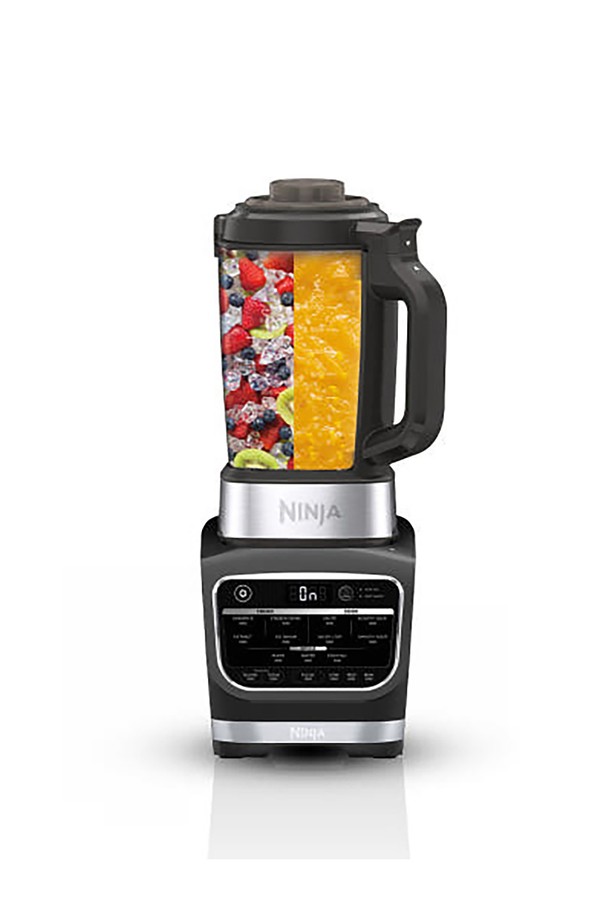 [SharkNinja] 닌자 푸디 블렌더 콜드 앤 핫 HB150KR 가열 믹서기는 1.8L 유리 피처, 1.75L 차가운 액체, 1.4L 뜨거운 액체 용량으로 다양한 요리를 지원합니다. 3단계 온도 조절 시스템, AutoIQ 프로그램, 1000W 강력 모터, 12가지 프리셋 프로그램 및 정밀 가열 소자를 통해 다양한 분쇄, 가열, 추출 기능을 제공합니다. 블랙 및 실버 색상으로 출시되었으며, 1000W 콜드 모드와 800W 히팅 모드로 작동하며, 5.68kg의 무게와 46H x 18.2W x 22D(cm) 크기를 갖습니다.
