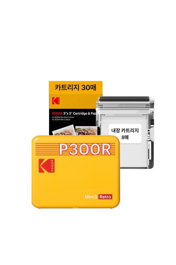 코닥 미니3 레트로 포토프린터 사진인화기 (옐로우)는 소중한 순간을 간직할 수 있는 휴대용 포토 프린터입니다. 블루투스 연결을 통해 스마트폰과 간편하게 연결하여 사진을 인화할 수 있으며, 4PASS 인쇄 방식으로 고품질의 사진을 얻을 수 있습니다. 옐로우, 블랙, 화이트 세 가지 색상으로 제공되며, 3 x 3인치 크기의 사진을 출력합니다. 라미네이팅 코팅으로 사진을 보호하며, 한 번 충전으로 약 20매 인쇄가 가능합니다. 구성품으로는 포토프린터 본체, 사용설명서, 카트리지 8매, 3인치 카트리지 30매가 포함되어 있습니다.
