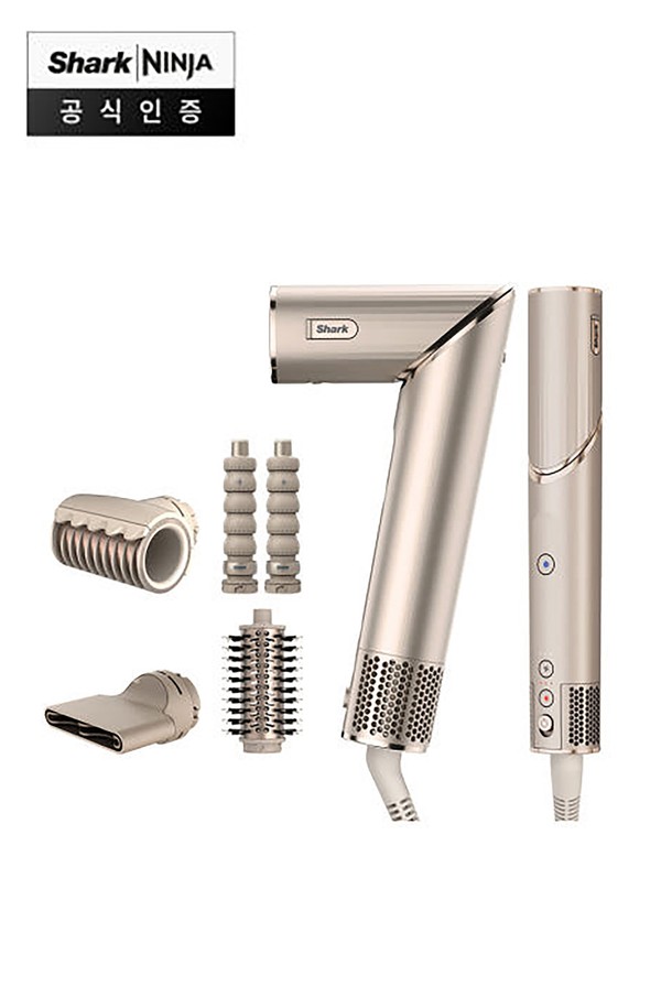 [SharkNinja] 샤크 플렉스타일 에어 스타일러 HD434KR은 드라이 기능과 스타일링 기능을 동시에 제공하는 2-in-1 헤어 스타일러입니다. 회전 노즐과 코안다 이펙트 기술을 통해 간편하게 원하는 헤어 스타일을 연출할 수 있으며, 4단계 온도 조절과 3단계 풍속 조절로 모발 손상을 최소화합니다.  피니싱 폴리셔 브러시, 컬링 배럴, 스타일링 컨센트레이터, 라운드 브러시 등의 구성품으로 다양한 스타일링이 가능하며, 700g의 가벼운 무게와 2.44m 케이블 길이로 편리하게 사용할 수 있습니다.
