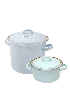 리스 번트 법랑 양수냄비 2종세트(14,18(H)cm)