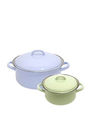 리스 번트 법랑 양수냄비 2종세트(16,24cm)