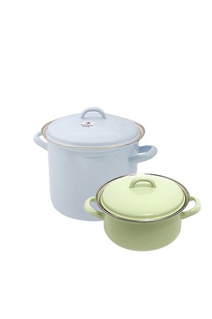 리스 번트 법랑 양수냄비 2종세트(16,18(H)cm)