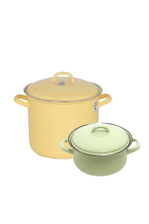 리스 번트 법랑 양수냄비 2종세트(16,20(H)cm)