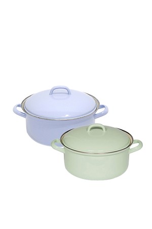 리스 번트 법랑 양수냄비 2종세트(22,24cm)