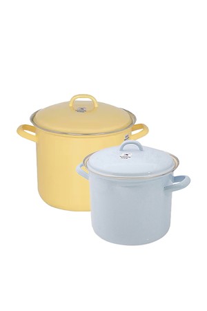 리스 번트 법랑 양수냄비 2종세트(18(H),20(H)cm)