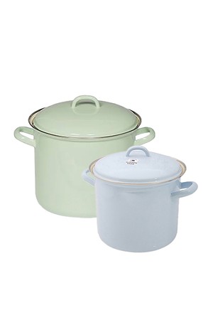 리스 번트 법랑 양수냄비 2종세트(18(H),22(H)cm)