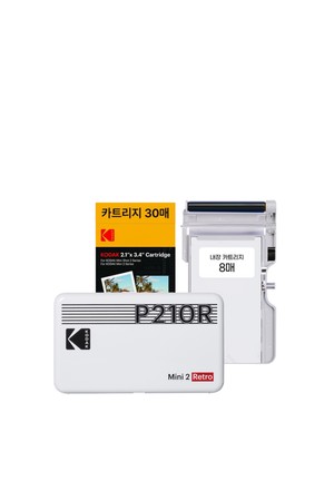 코닥 미니2 레트로 포토프린터 사진인화기+카트리지 38매 (화이트)