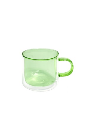 레벤호프 이중 내열유리 머그 400ml 그린
