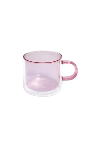 레벤호프 이중 내열유리 머그 400ml 핑크