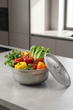 AMT 드라잉 타공 바스켓 24cm (바디+커버)