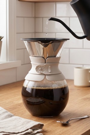 보덤 푸어오버 커피메이커 영구필터 1.0L 오프화이트