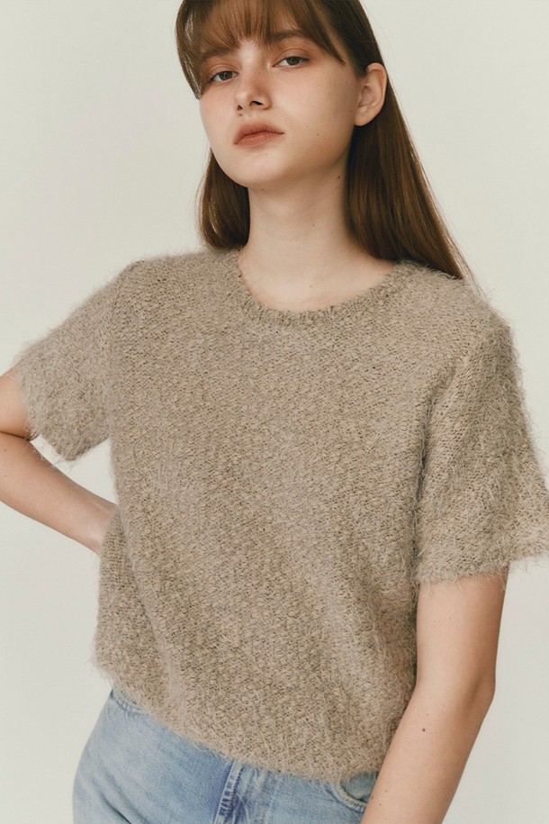 Current☆HAIRY SHORT SLEEVE KNIT 