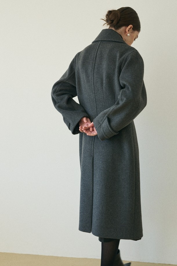 le abonne - 코트 - VOLUME WOOL COAT_CHARCOAL