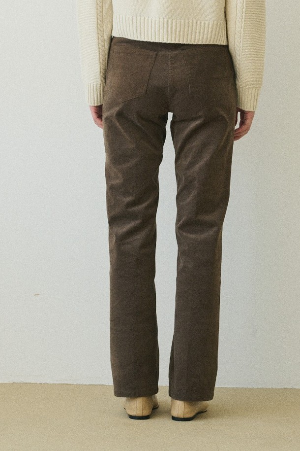 le abonne - 롱/미디팬츠 - CORDUROY SPAN PANTS_BROWN