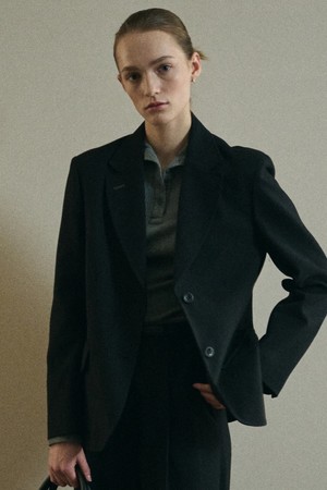 CLASSIC TWO BUTTON SINGLE JACKET_BLACK