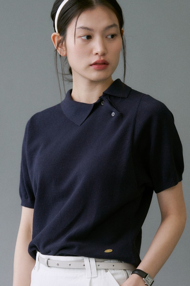 le abonne - 스웨터 - HALF PK KNIT_DARK NAVY