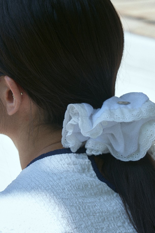 le abonne - 헤어 ACC - VOLUME SCRUNCHIE_WHITE